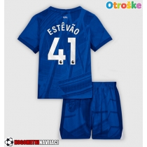 Otroške Nogometnih dresov Chelsea Estevao Willian #41 Domači 2025-26 Kratki rokavi (+ hlače)